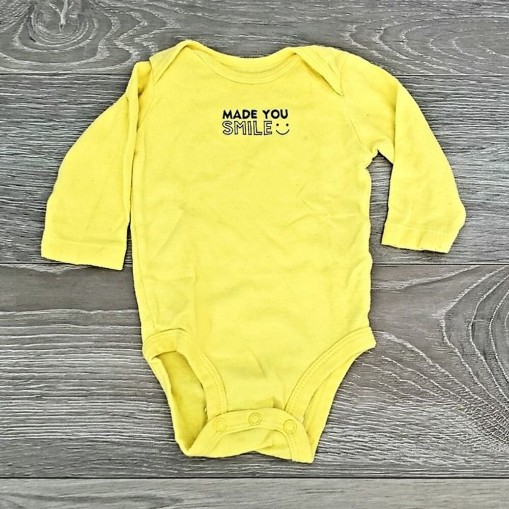 Carter's Yellow Bodysuit Sz 3 months